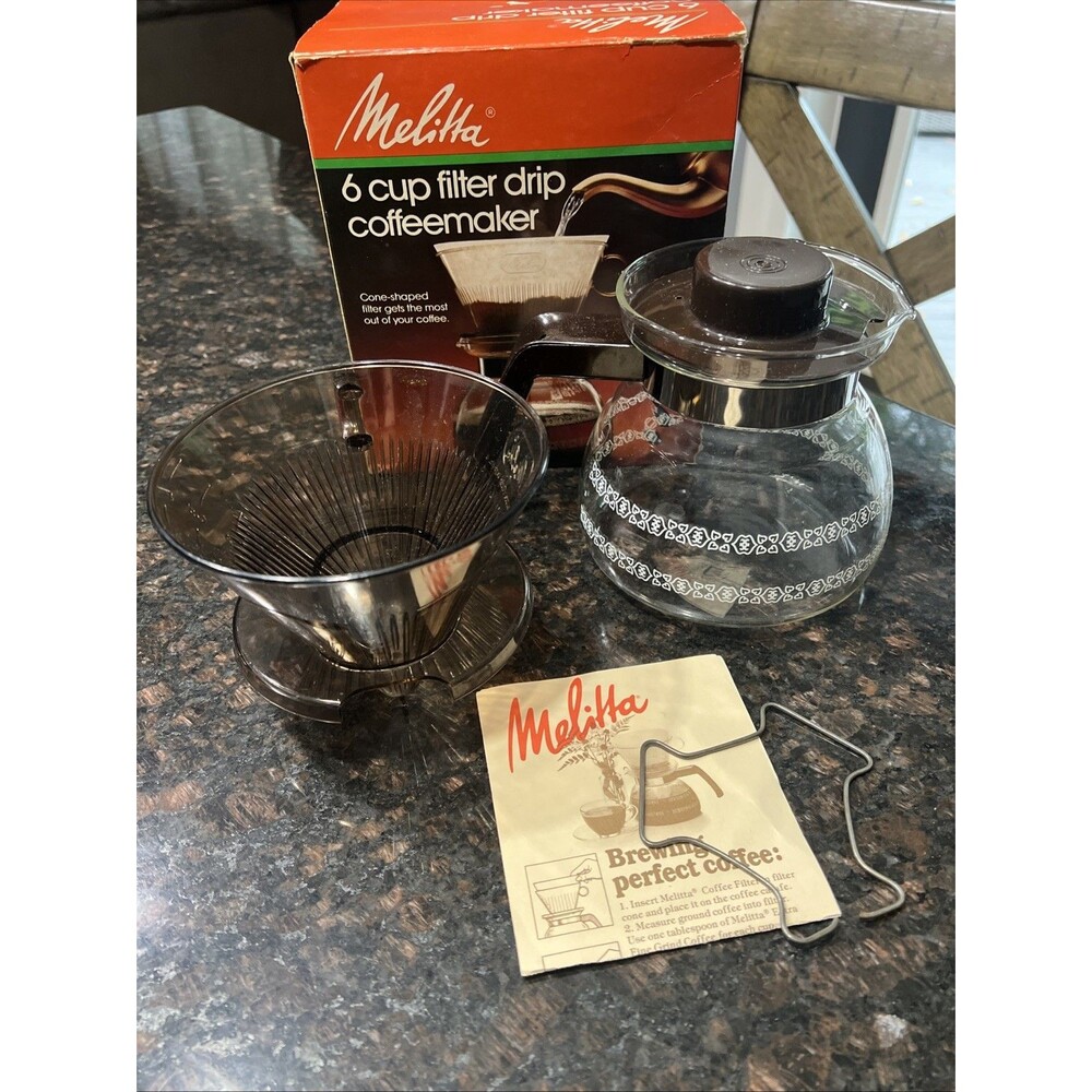 Melitta ︱DCM-6/4︱6 Cup Filter Drop Coffeemaker︱Vintage︱1982︱In Box